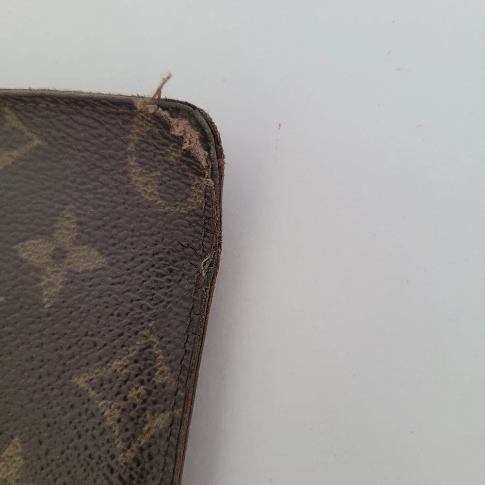 Louis Vuitton Vintage Monogram Long Bifold Wallet Brown Canvas Made‎ in France